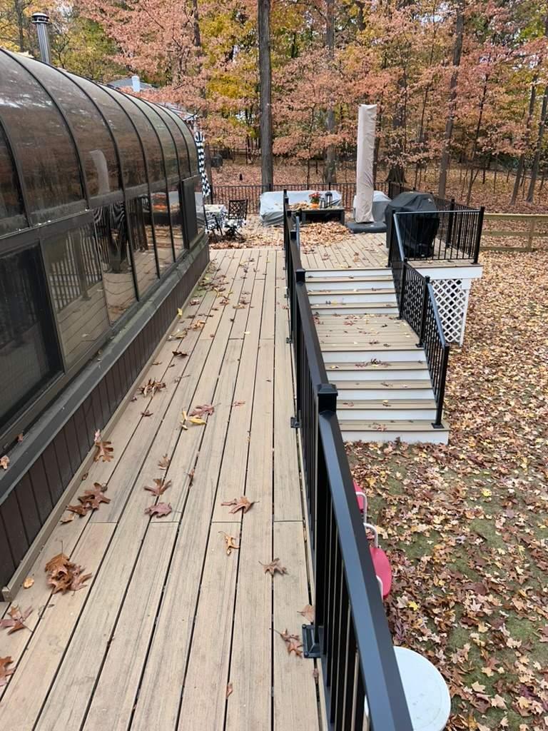 1200sqft Trex Deck w/ Farm style fence