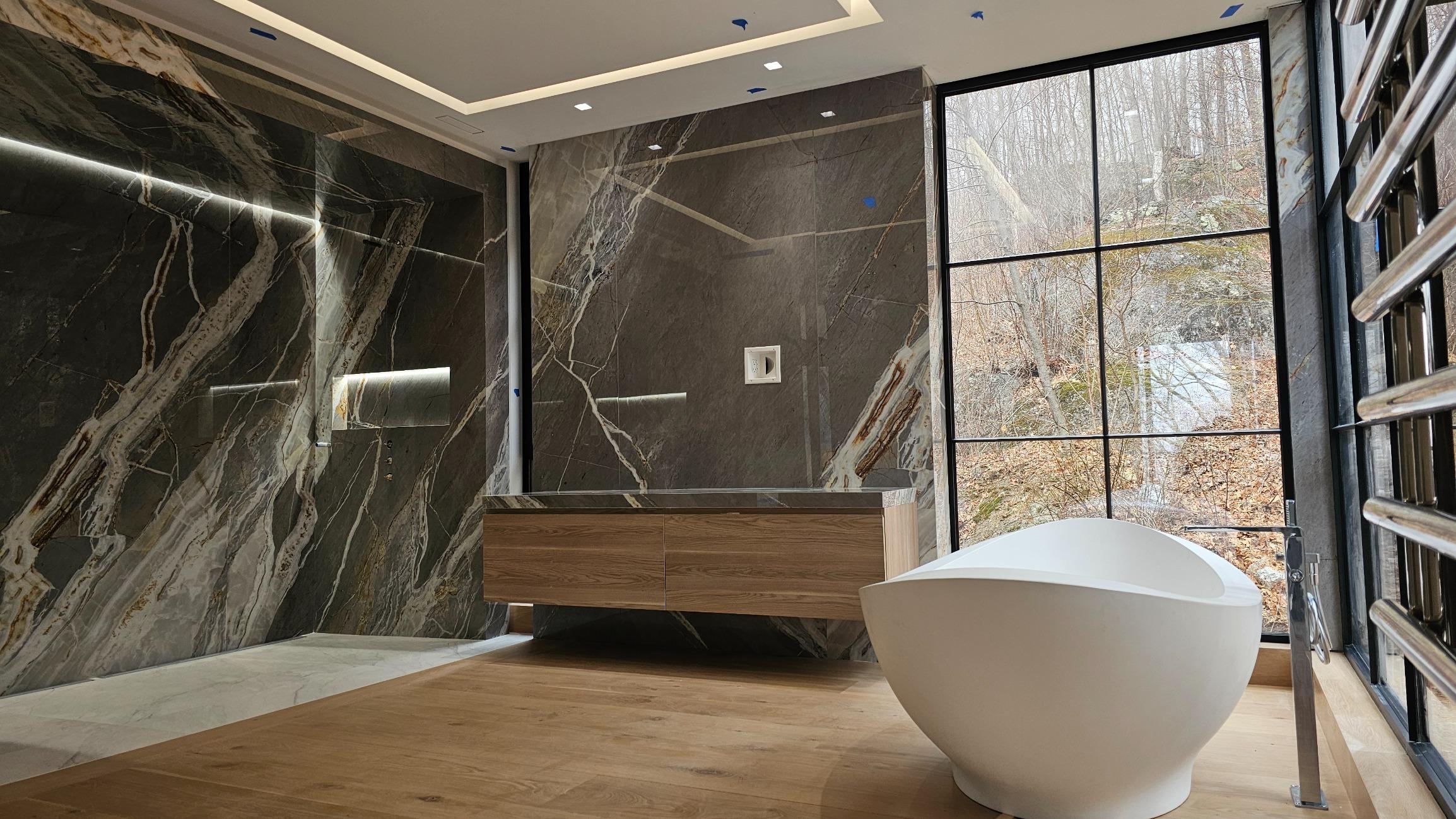 Kevin | Full Slab Bathroom (floor to ceiling tiles) - 1