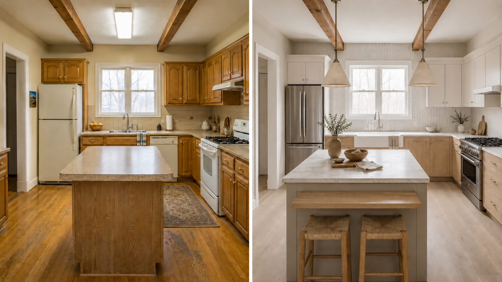1 — Bright Scandinavian Modern Farmhouse Kitchen (1)