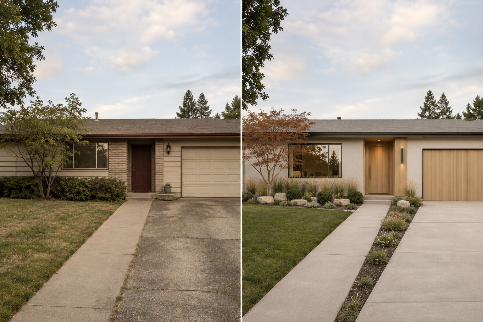 1 — Mid-Century Ranch Exterior _ Quiet Scandinavian Renovation