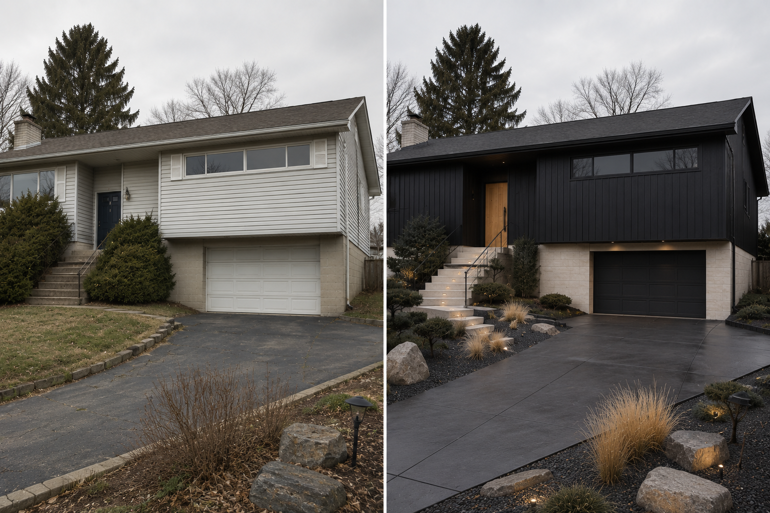 11 — Mid-Century Modern Raised Ranch _ Nordic Black Barn Renovation