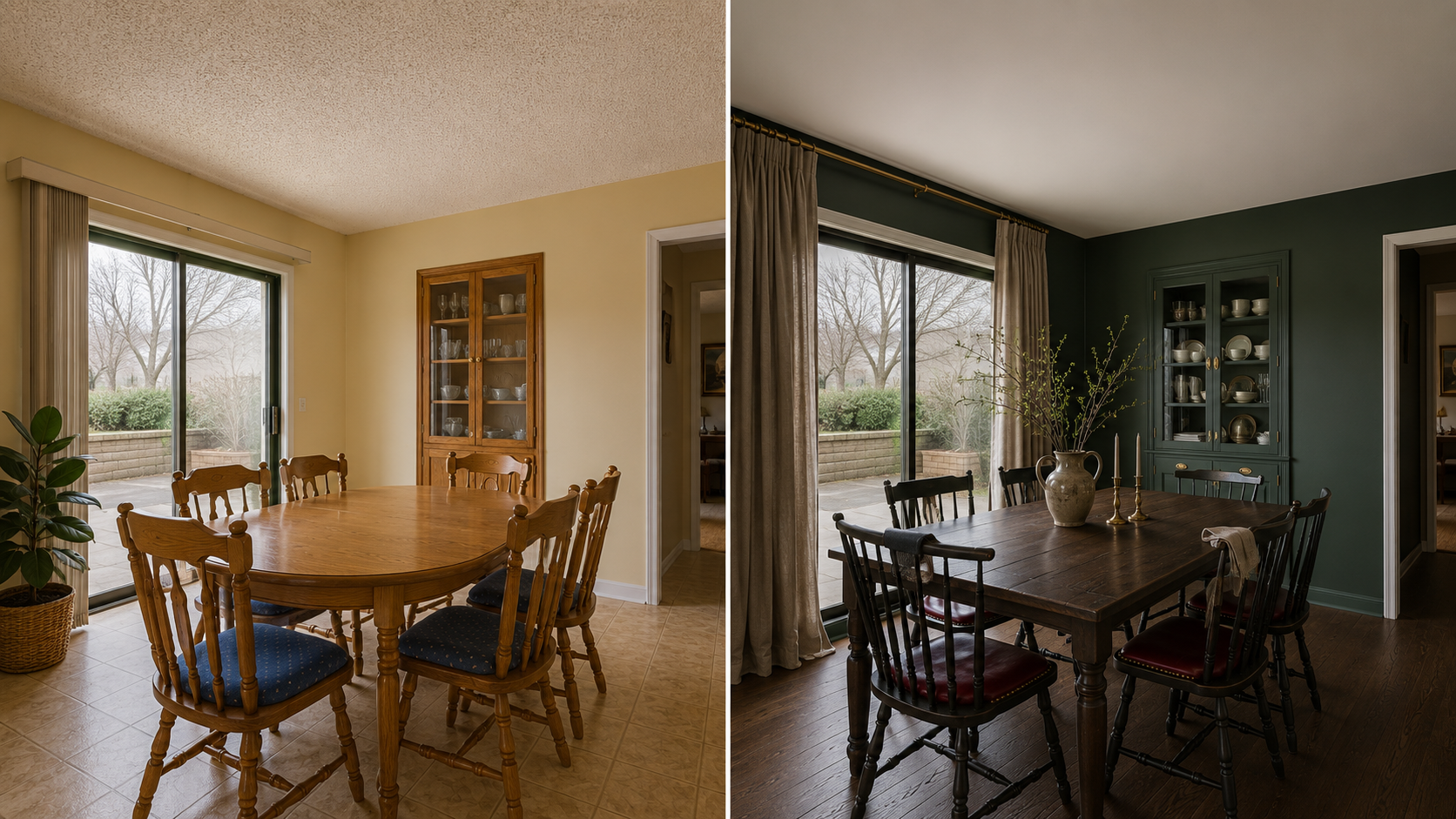 2. 1960s Split-Level Dining Room — Moody English Country After