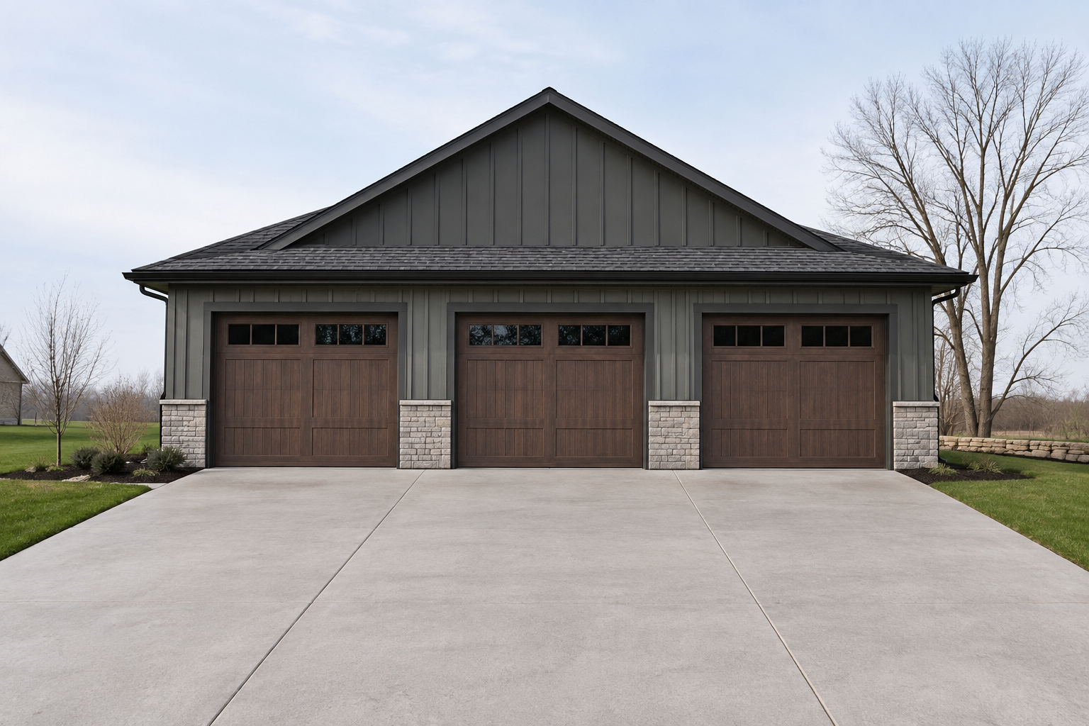 3-Car Garage Detached - Mixed Exterior Siding