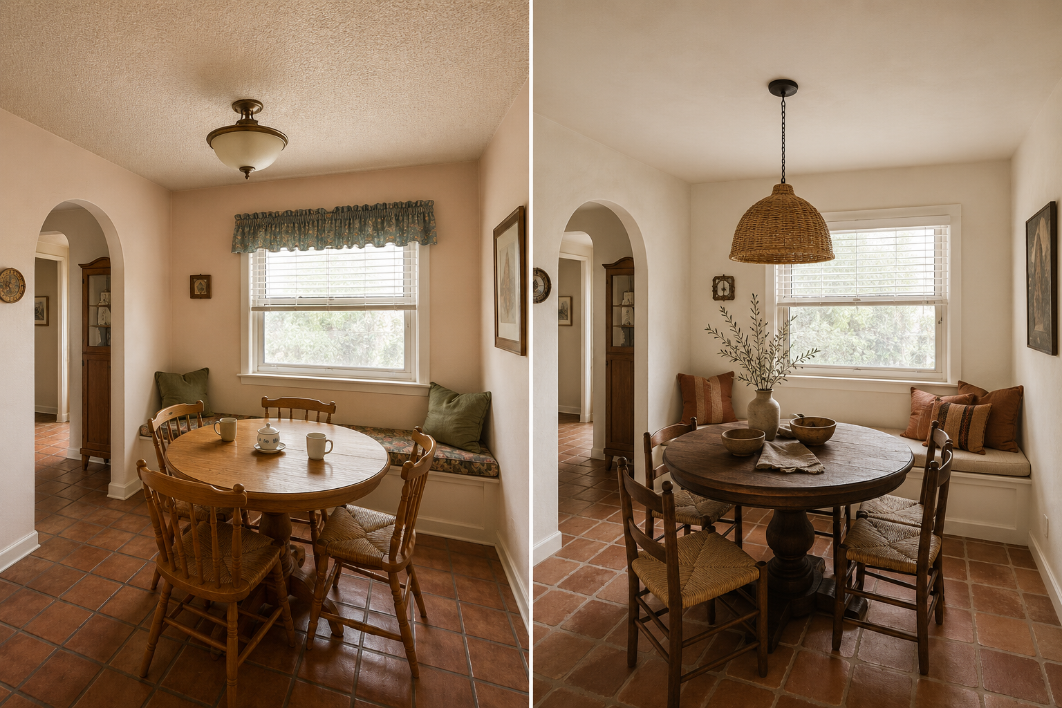 6. 1968 Spanish Revival Breakfast Nook — Earthy Bohemian After