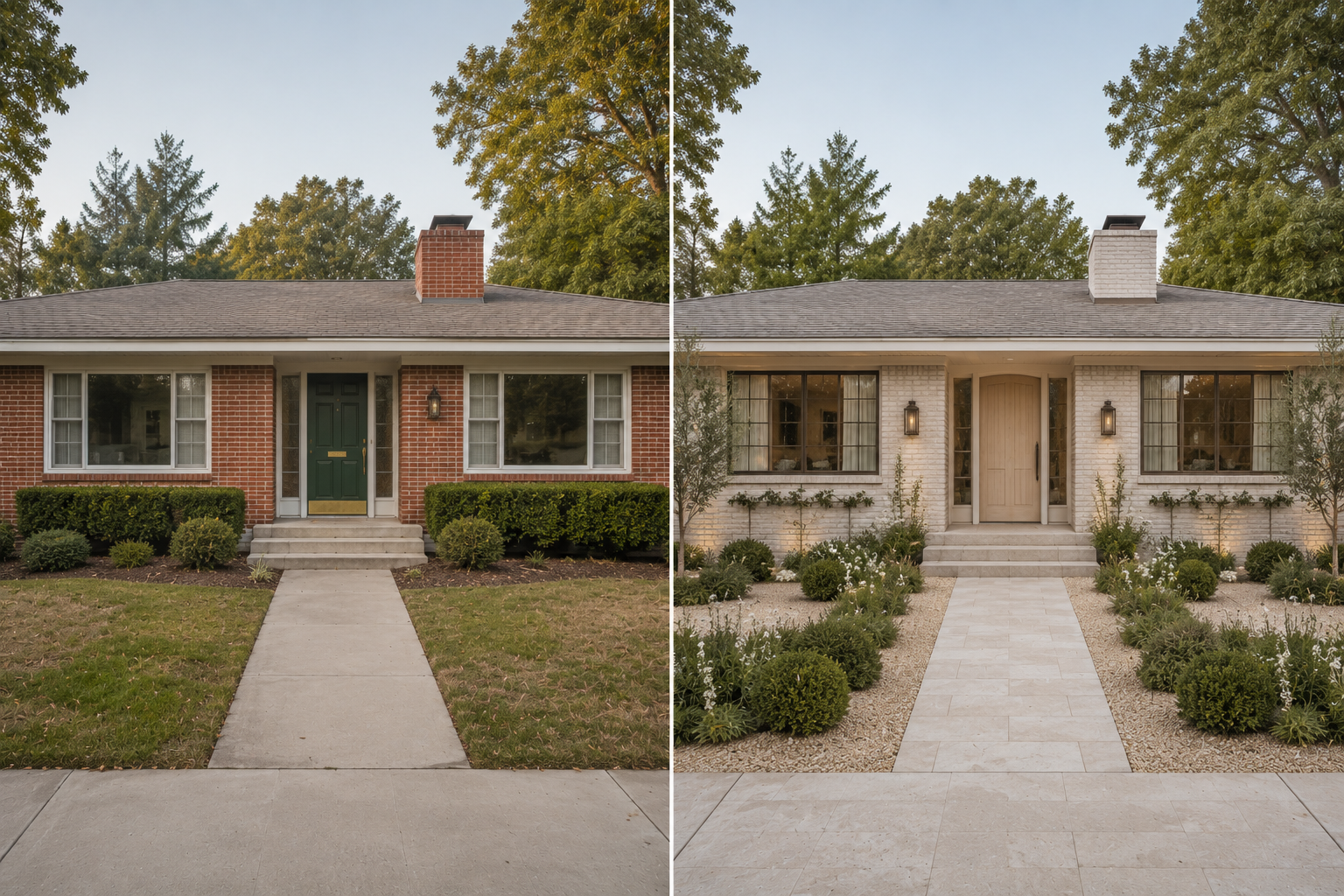8 — Mid-Century Brick Ranch _ French-Inspired Soft Contemporary Renovation