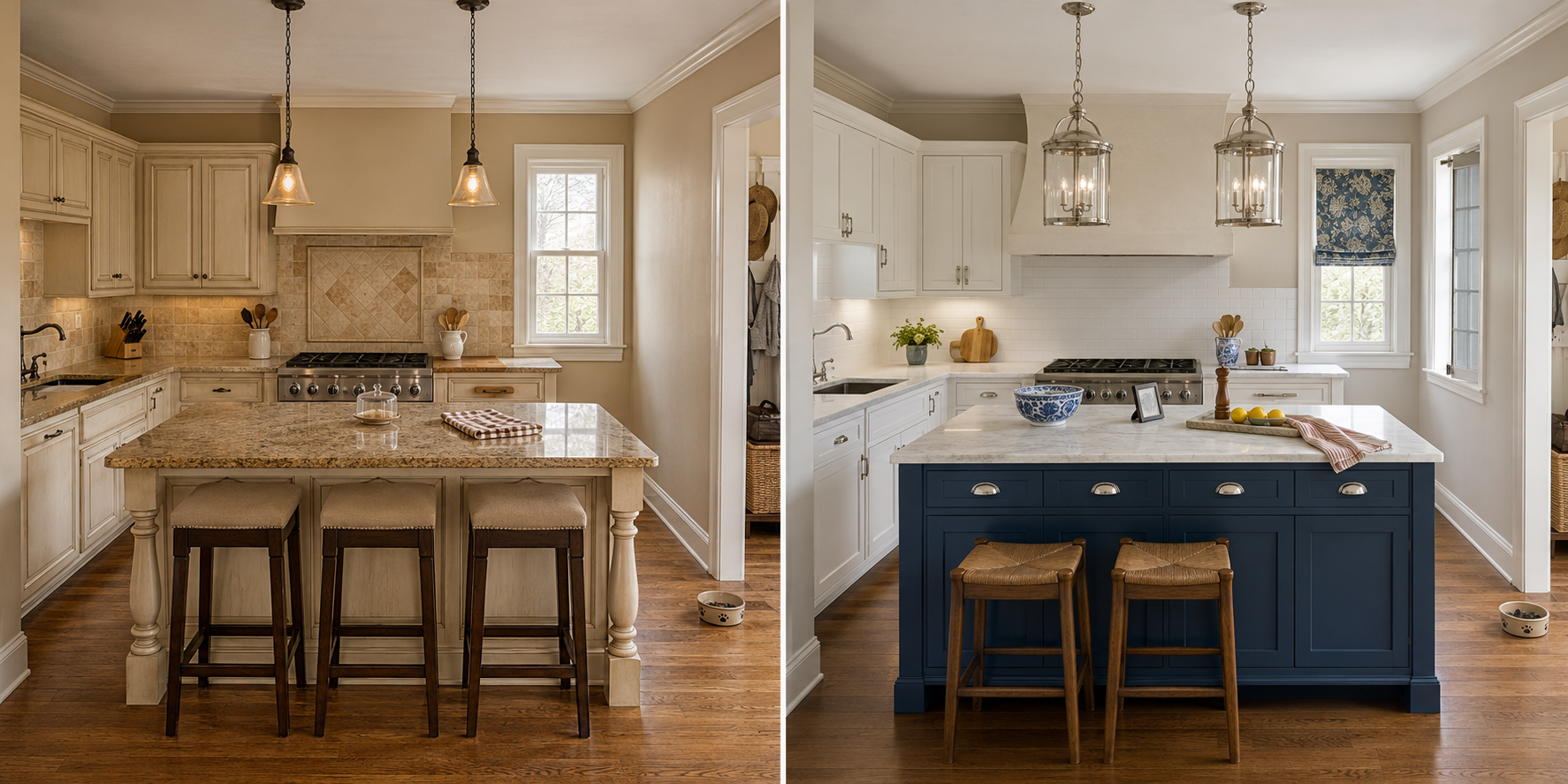 8. Collected East Coast Traditional Island Makeover