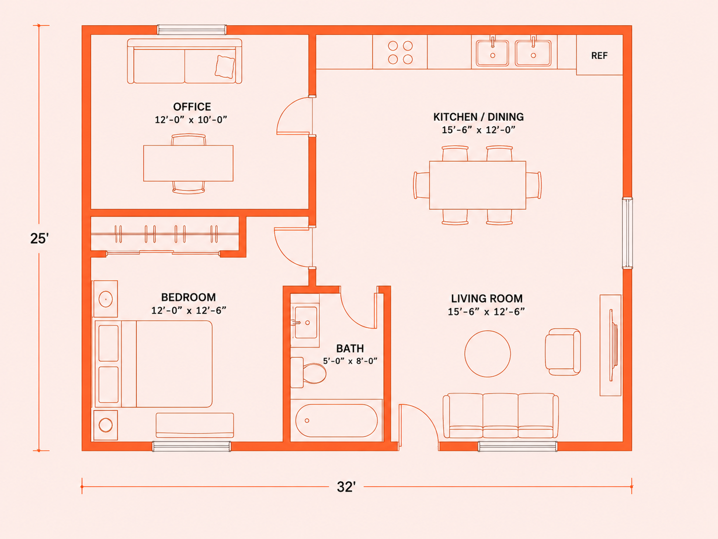 800 Square Foot Plan 