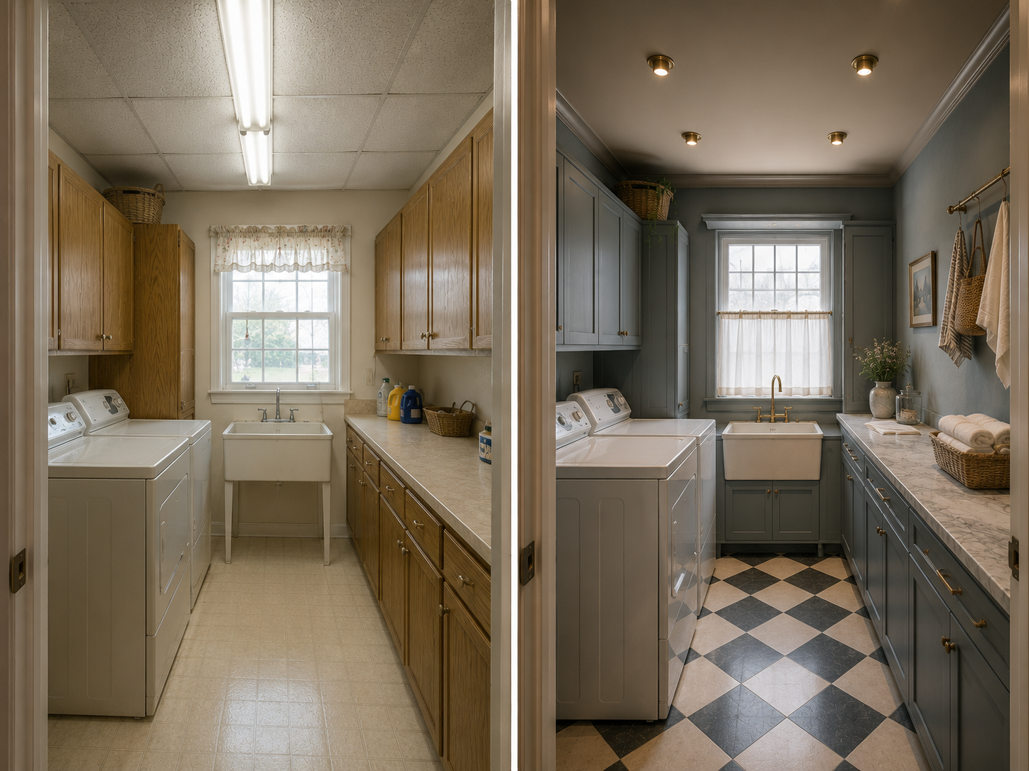 9 — Parisian-Inspired Laundry Room