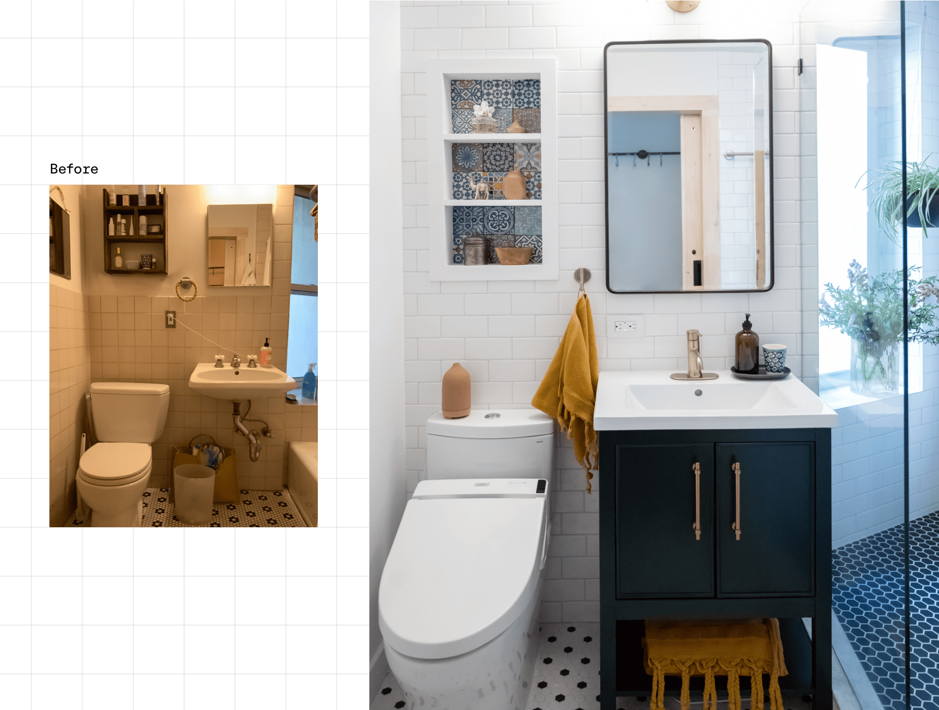 New York Bathroom Makeover - Williamsburg