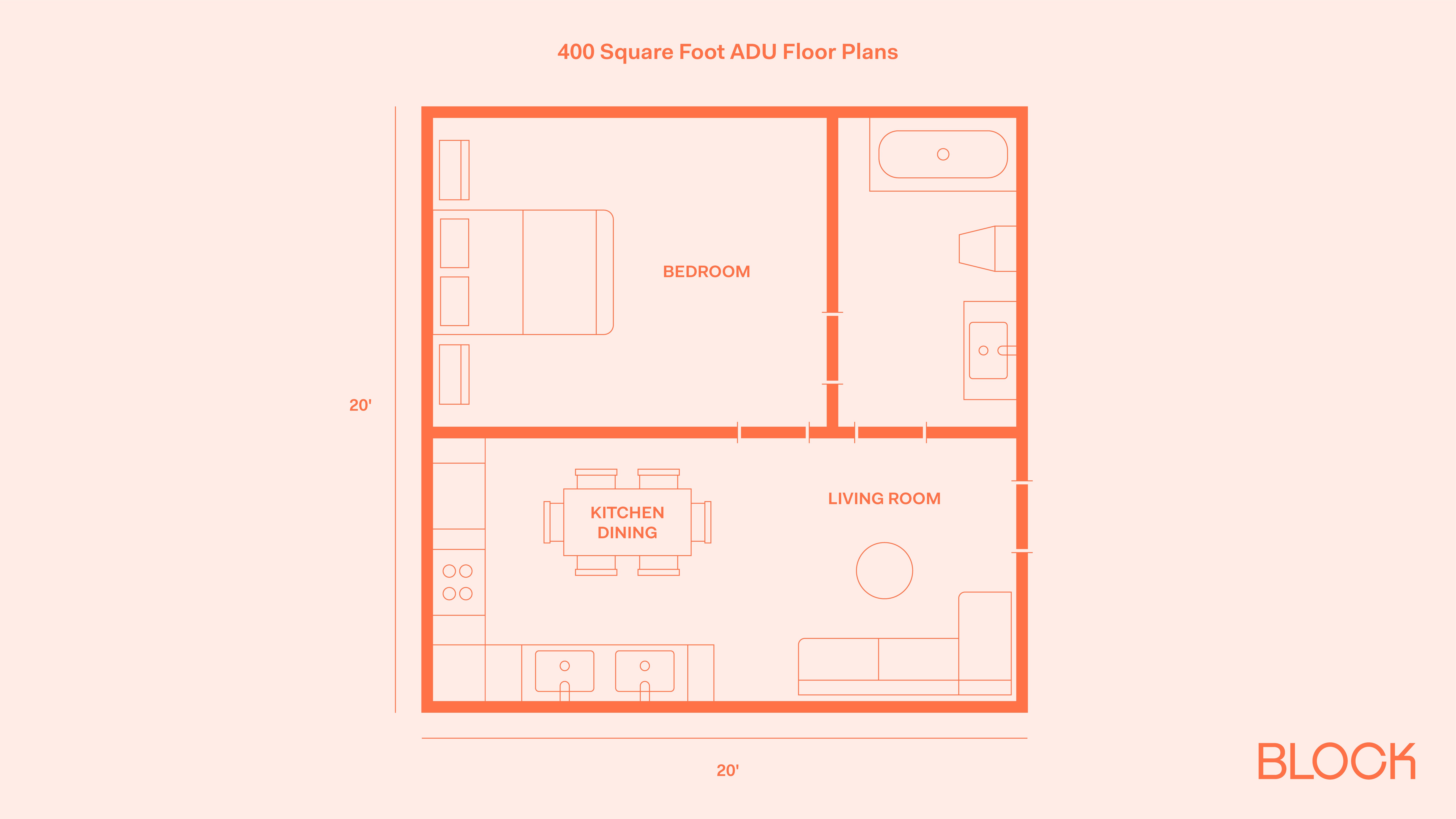 400 Sq Ft ADU Floor Plans: 4 Layouts