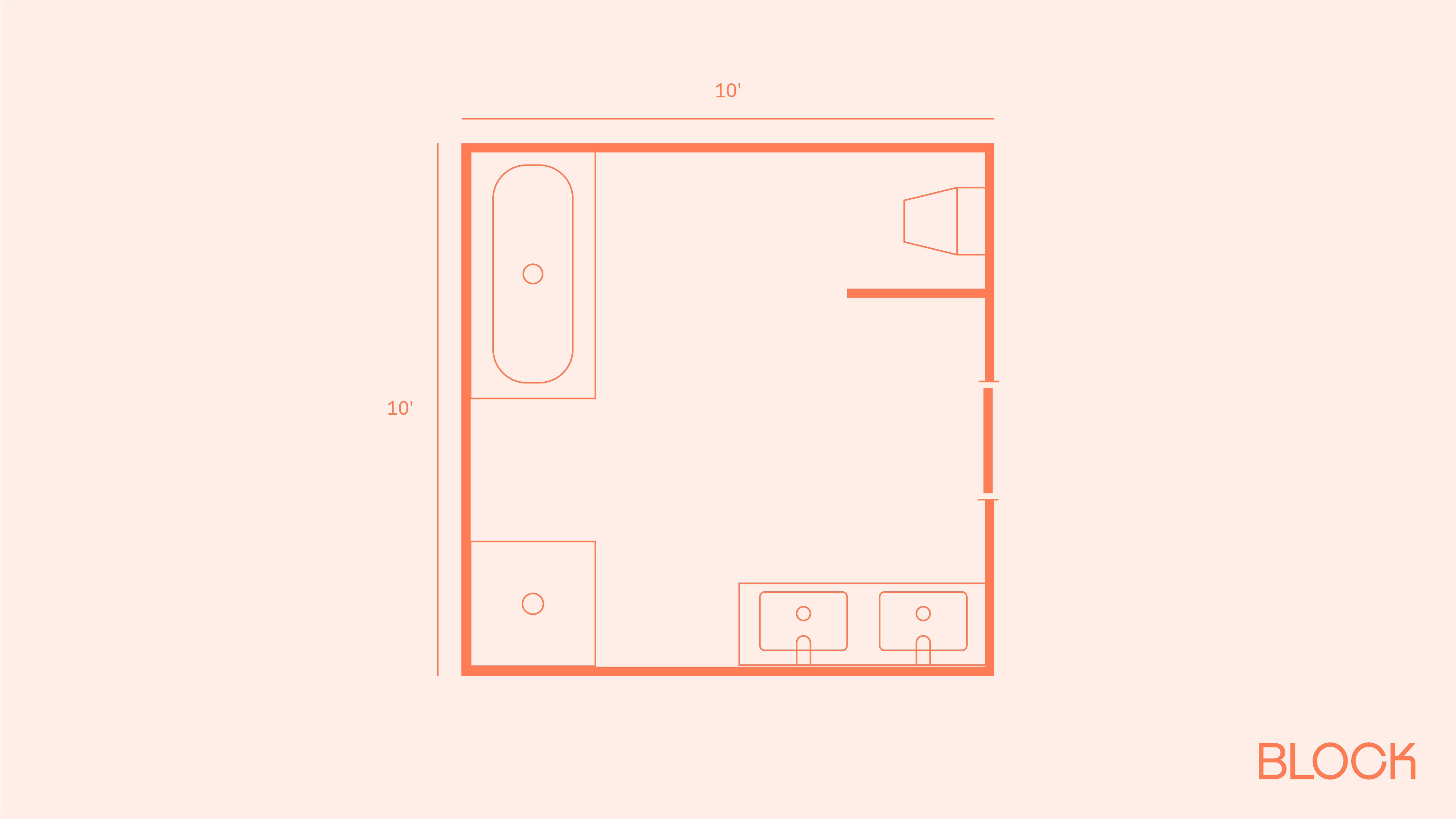Block bathroom floor plan 