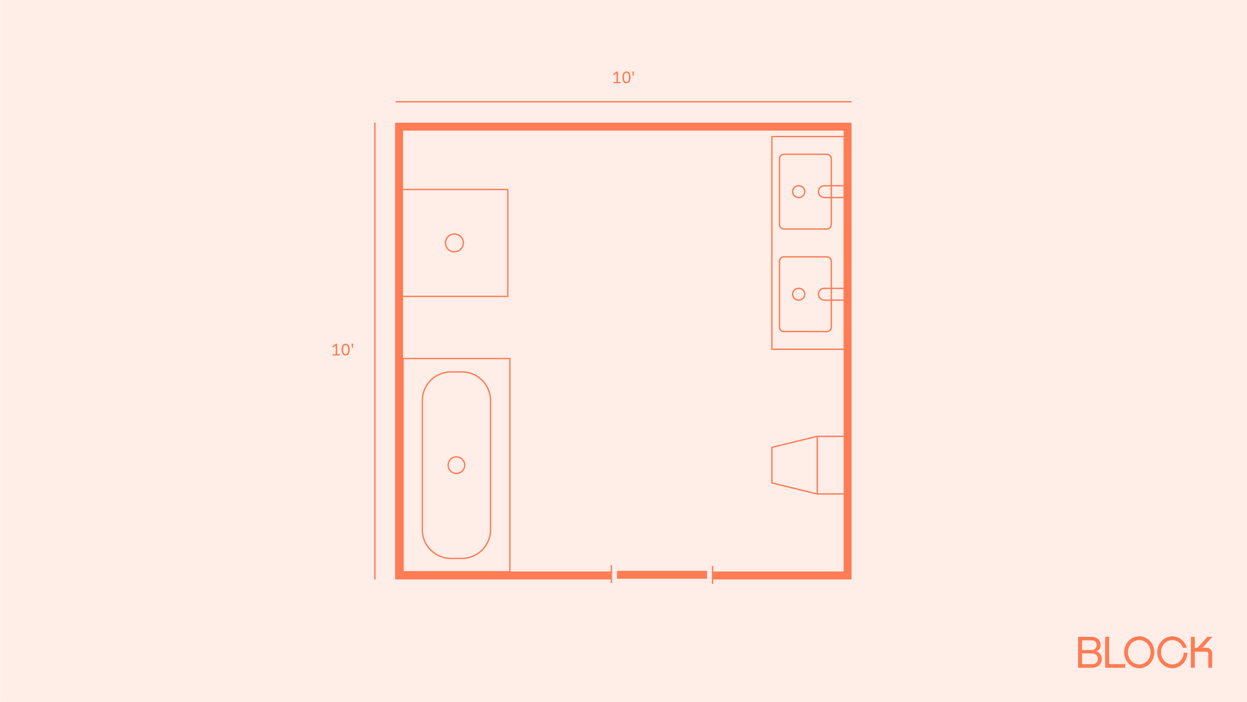 Block bathroom floor plan 