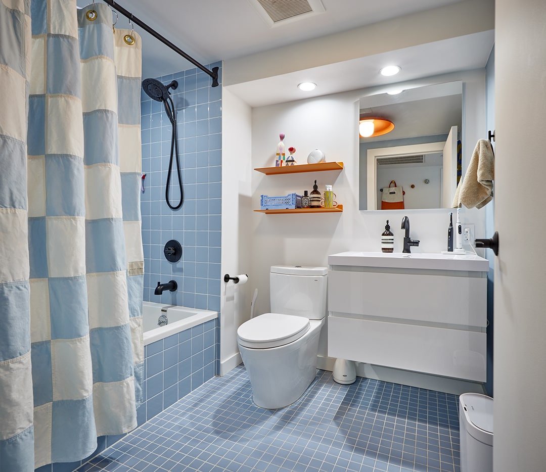 bright color new york bathroom remodel