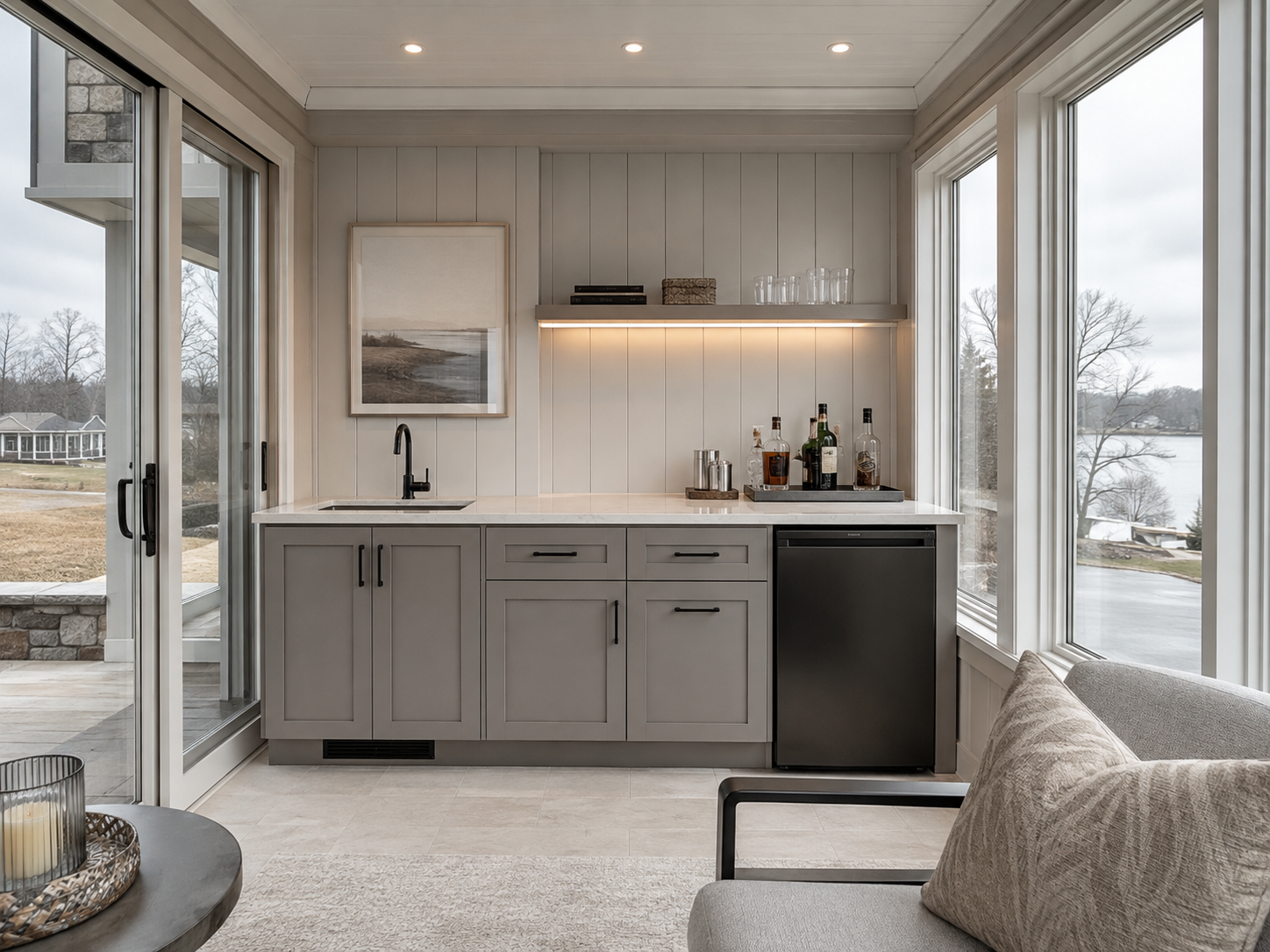Building a Wet Bar in 4-Season Room