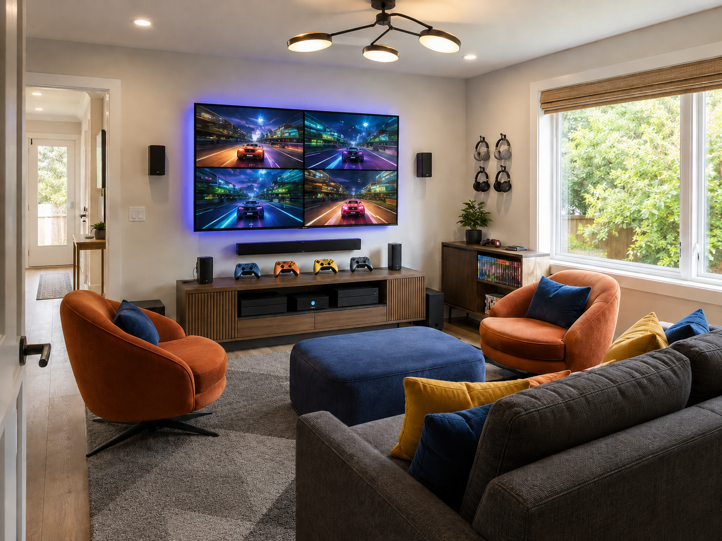 Game Room With Electronic Focus