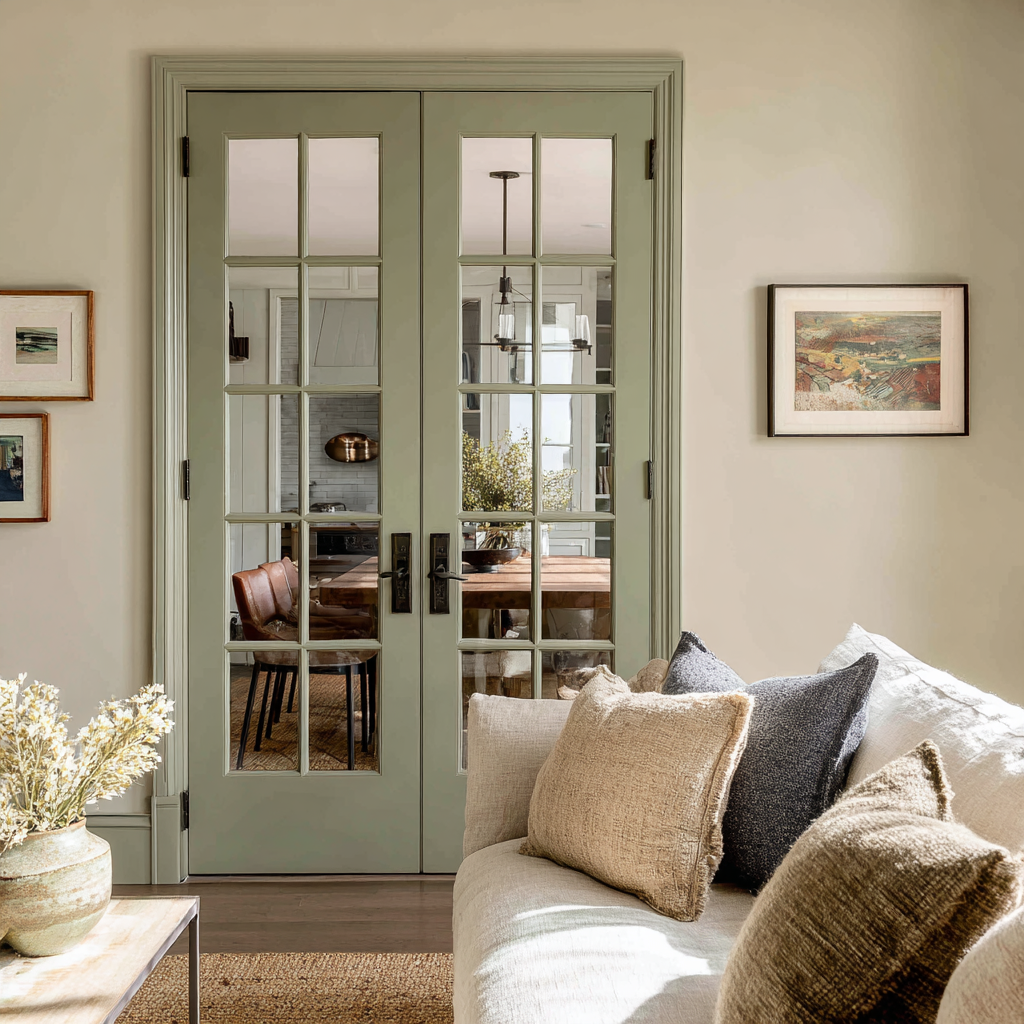 Green Doors Glass Interior