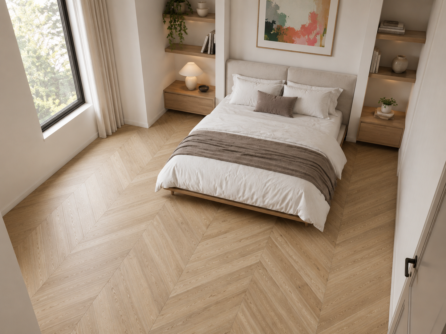 Herringbone and chevron patterns flooring