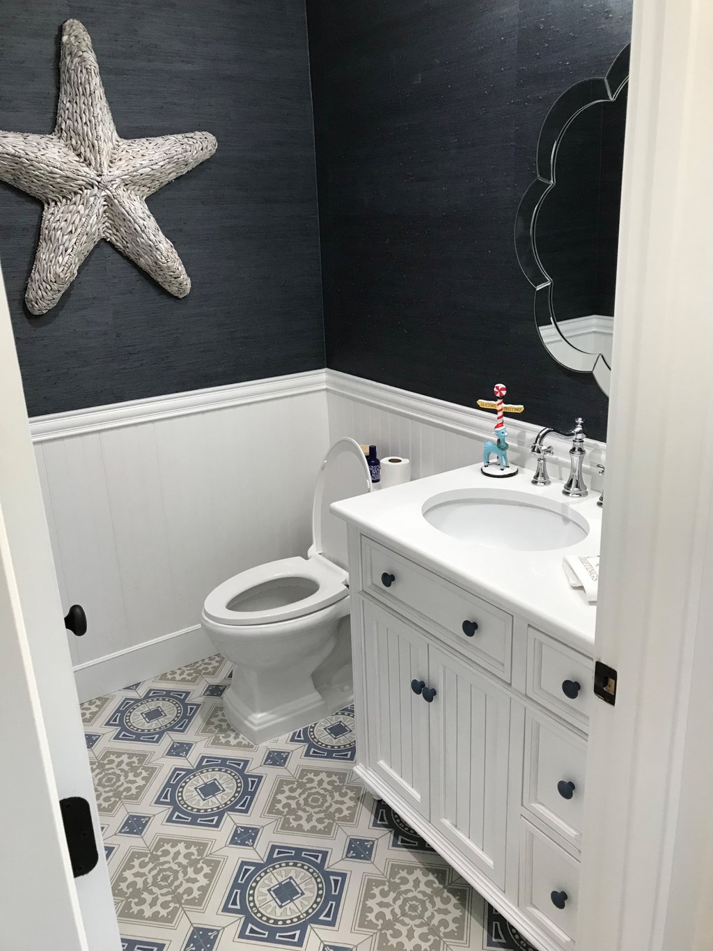 Remodeled bathroom in a Florida beach house
