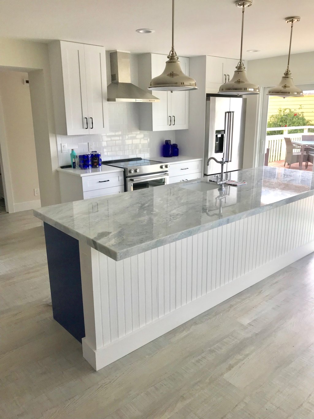 Three-story oceanfront beach house in Jupiter, Florida after a full remodel