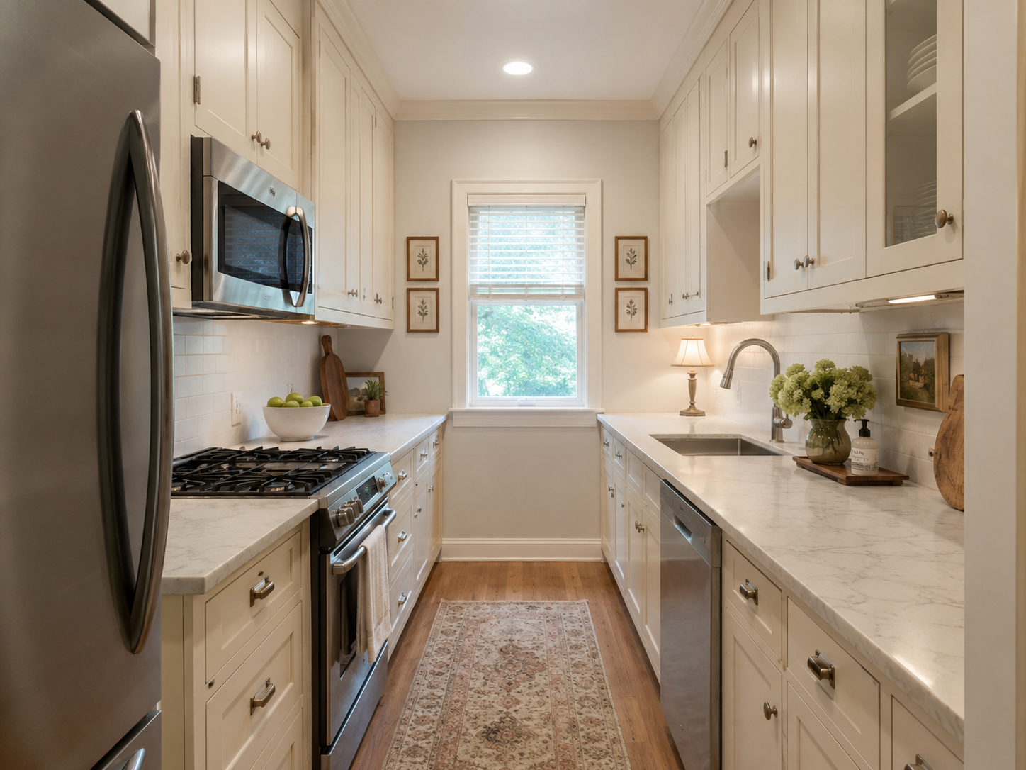 Install under-cabinet LED strips - galley kitchen