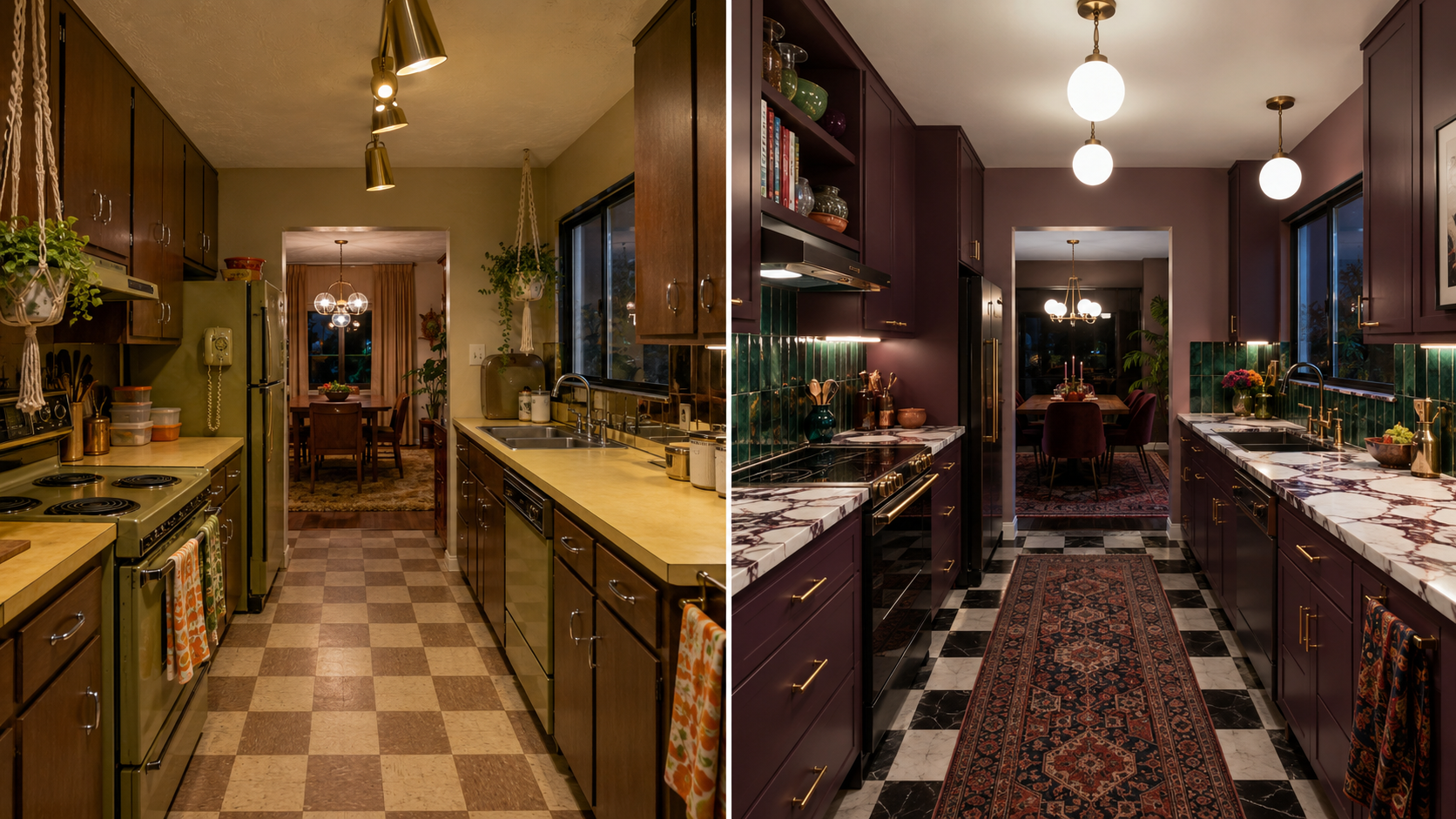 Jewel-Toned Maximalist Kitchen