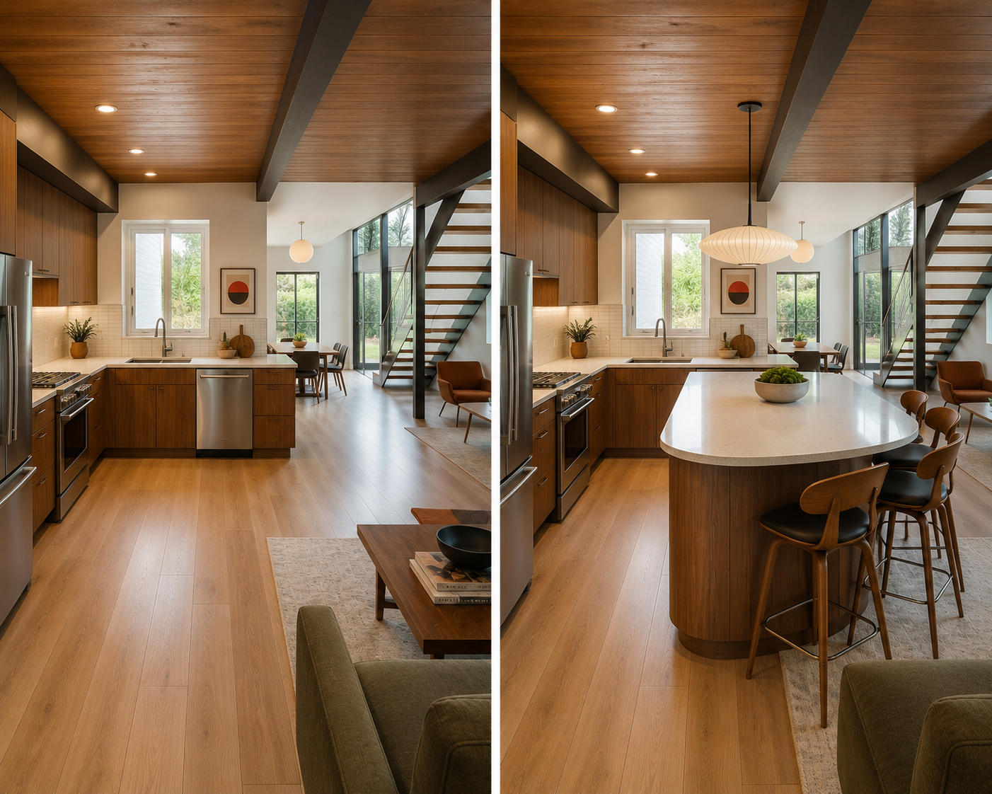 MCM Kitchen - Before_After island