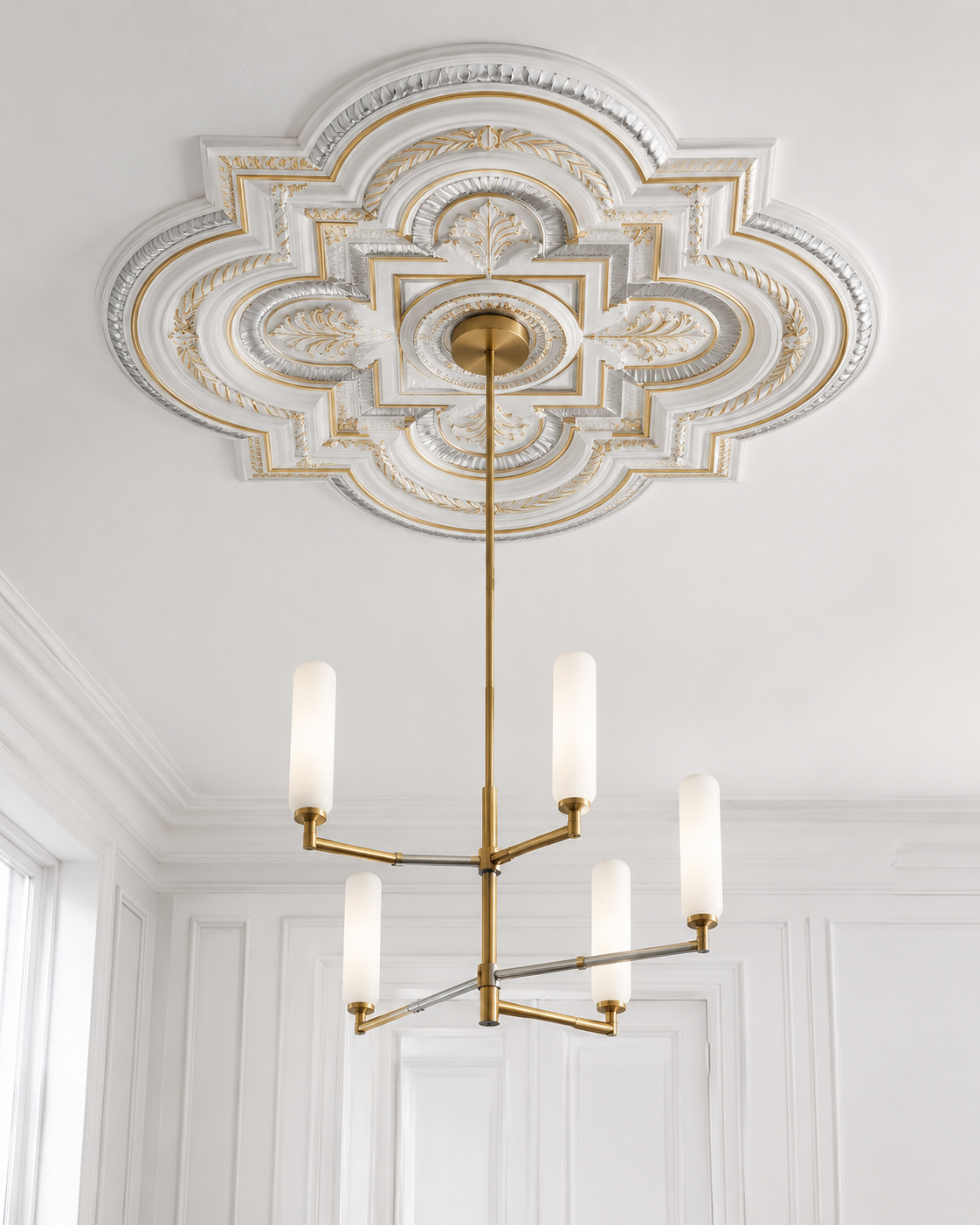 Metallic Accent Ceiling Medallion