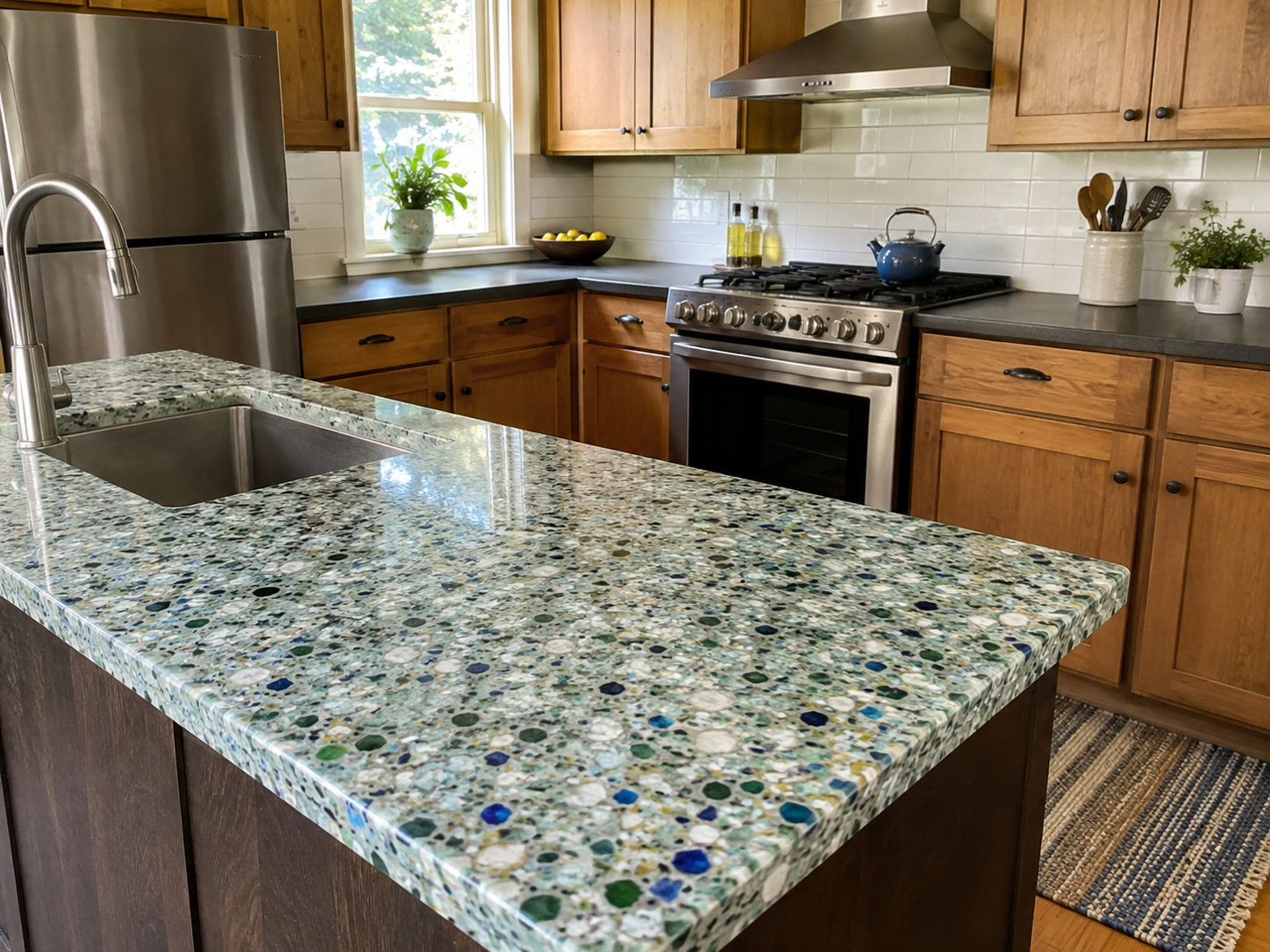 Mixed Countertops - Recycled Glass