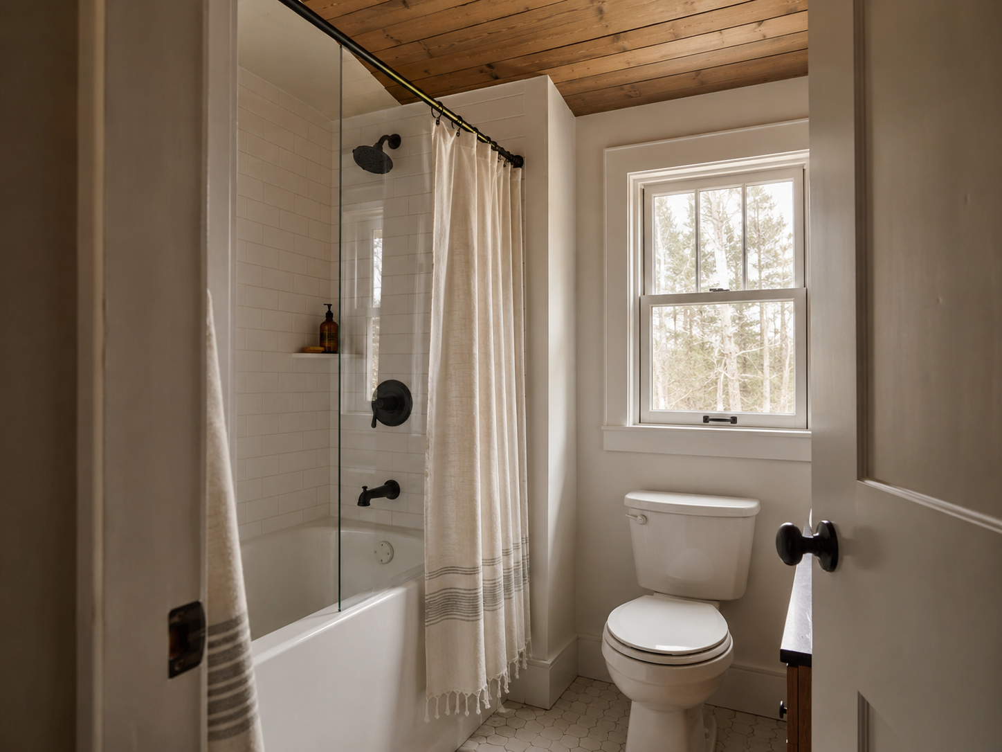 Natural Wood Shiplap Bathroom