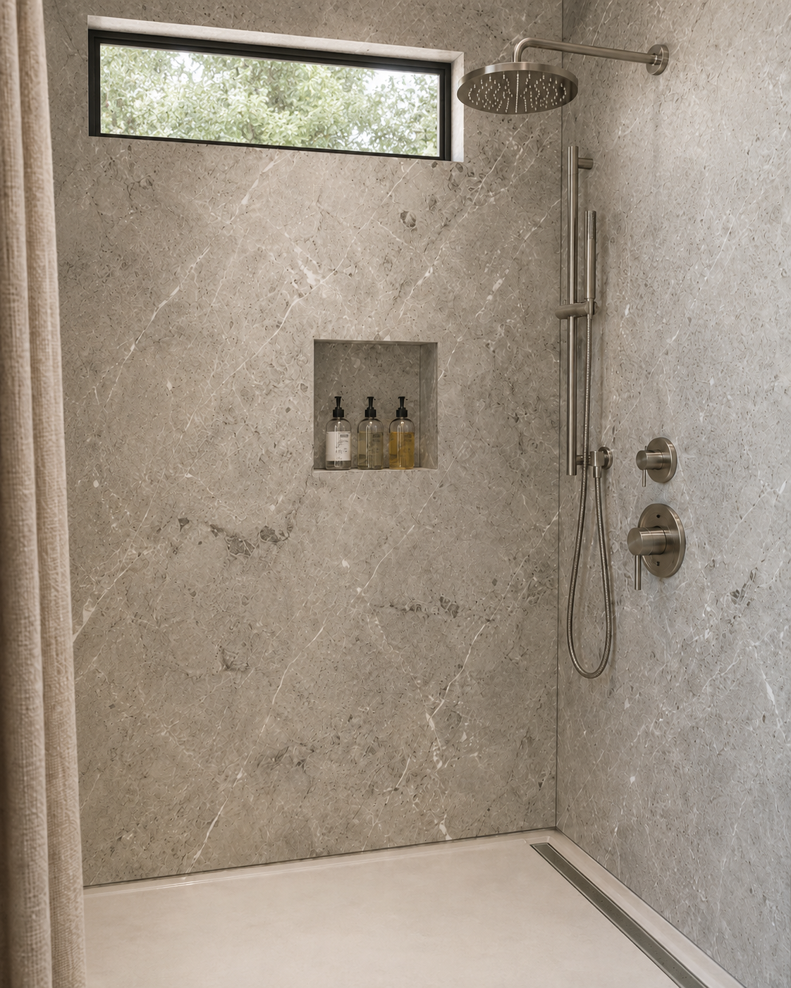 Natural stone slab panels