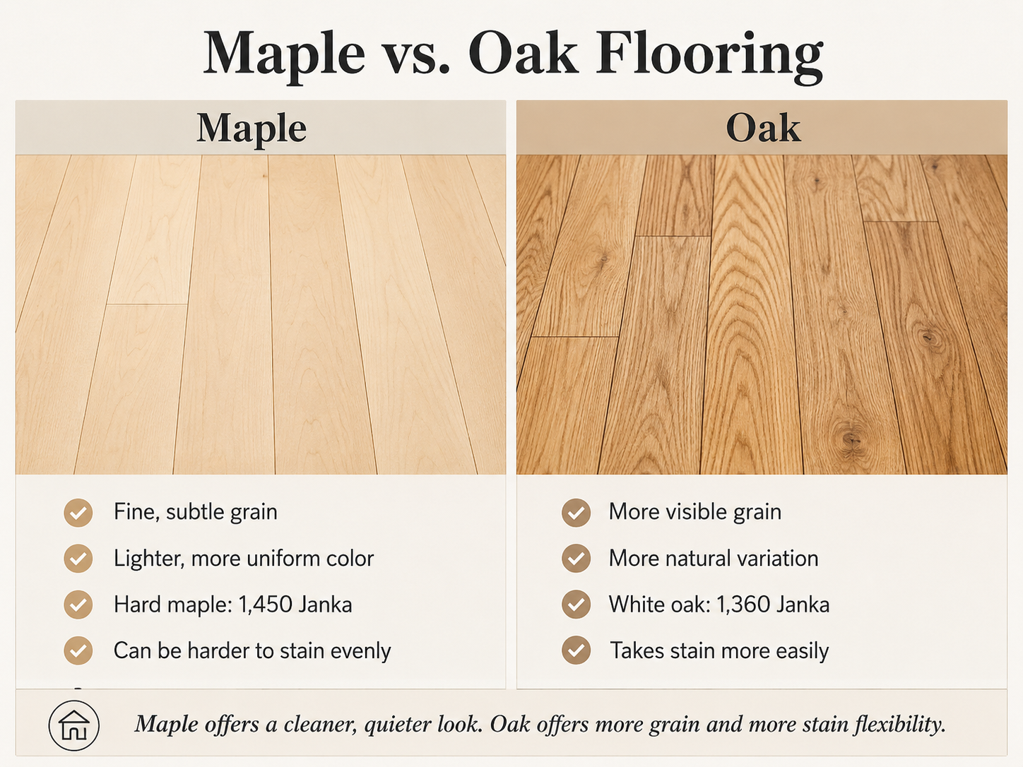 Oak vs. Maple Flooring