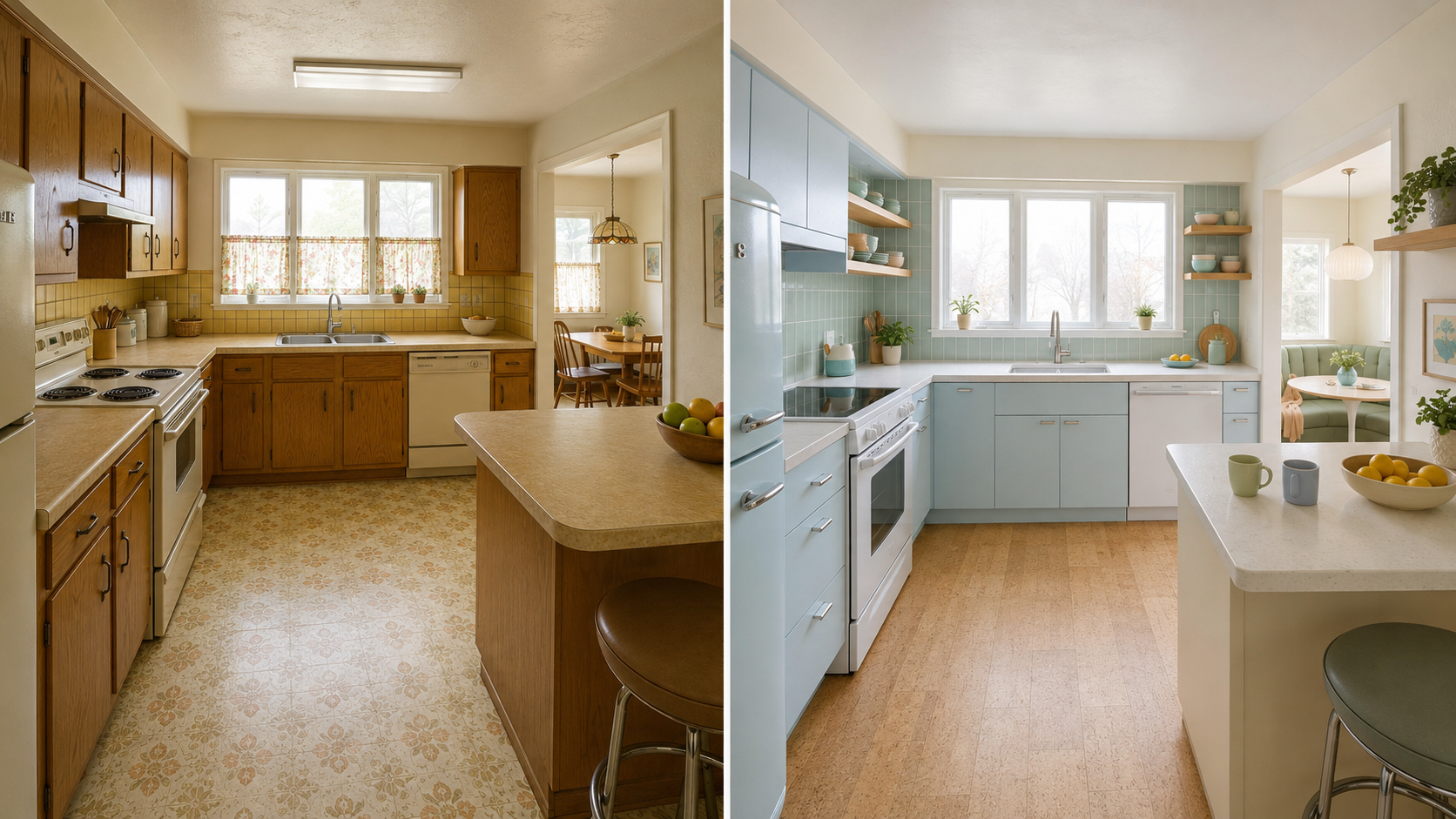 Pastel Theme _ Soft Retro-Modern Kitchen