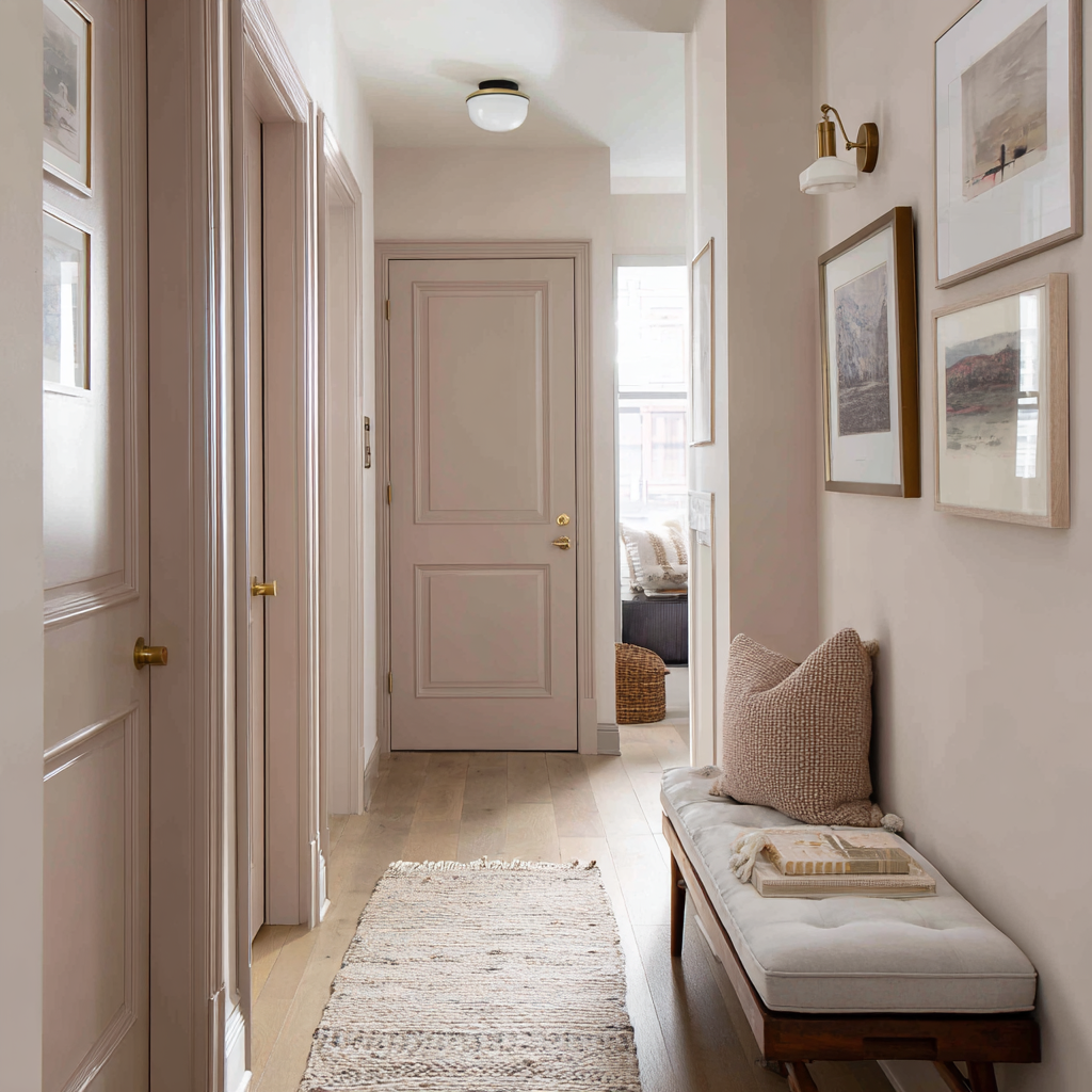 Pink Hall Doors Contemporary