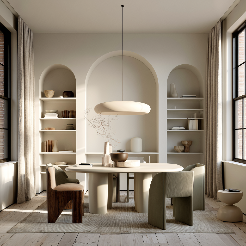 Retro Futurism Interior Design - Dining Room