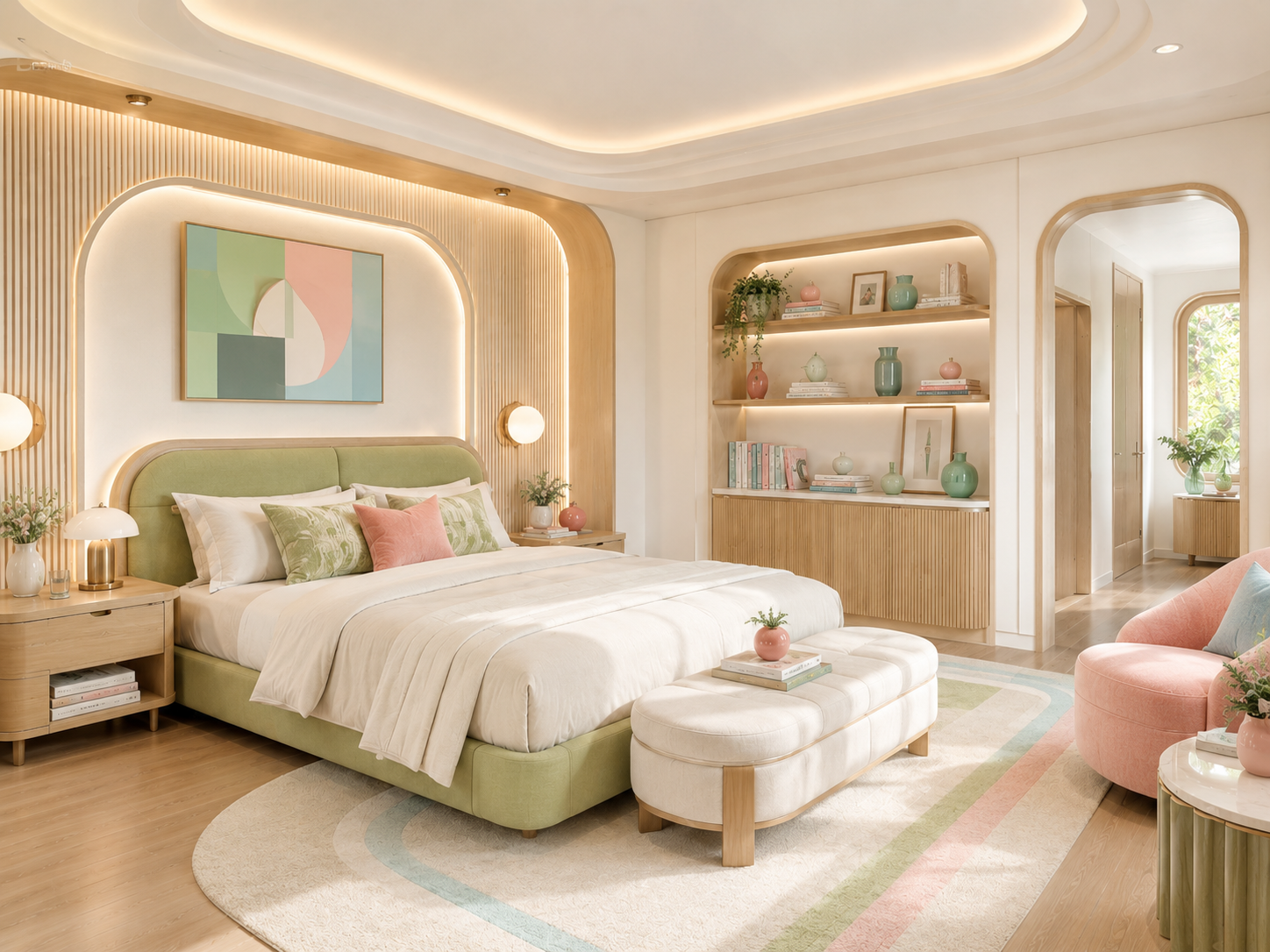 Retro Futurism Interior Design Bedroom