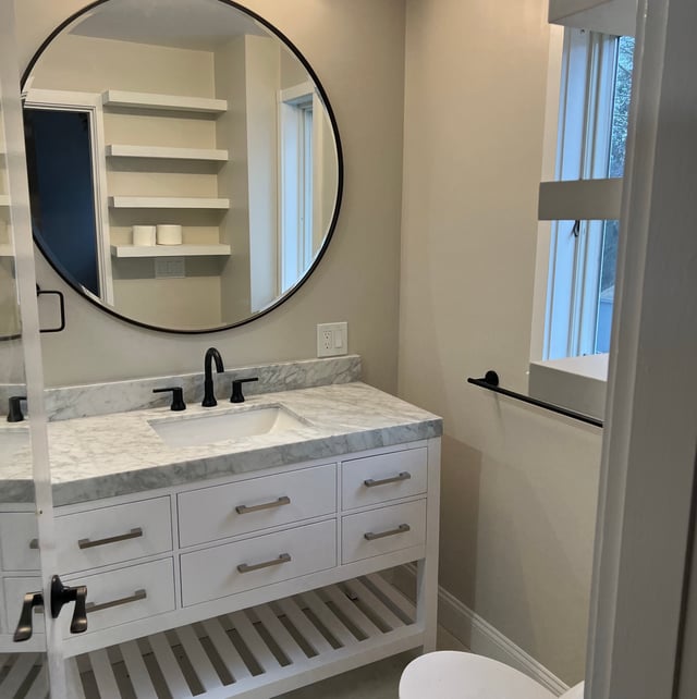 Renovated bathroom in Boston area