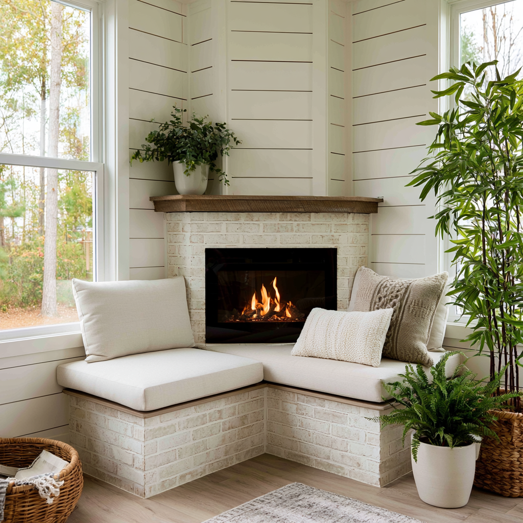 Sunroom Fireplace Corner