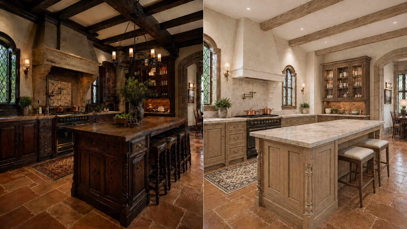 Tudor Before & After kitchen