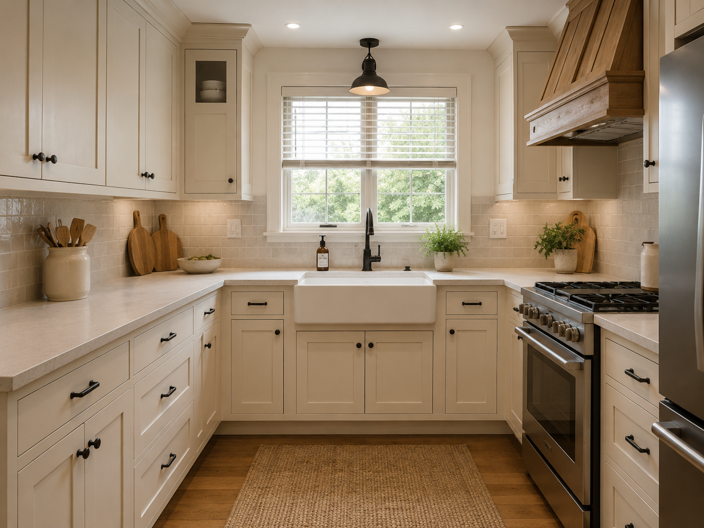 U-Shaped Kitchen Farmhouse