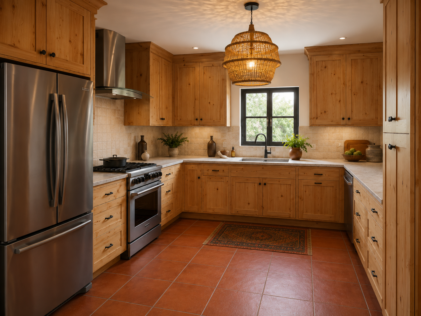 U-Shaped Kitchen Focal Point