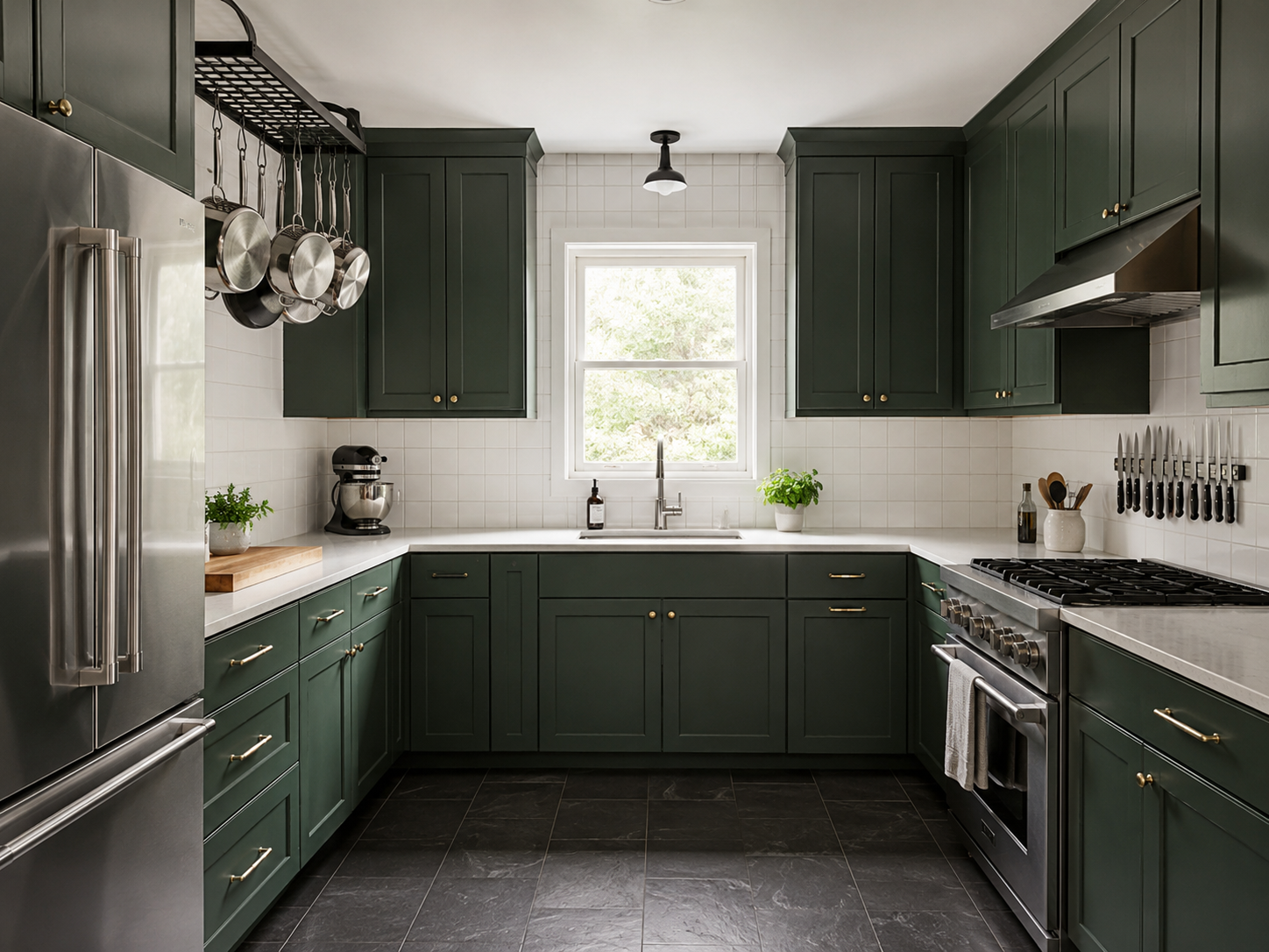 U-Shaped Kitchen Pot Rack