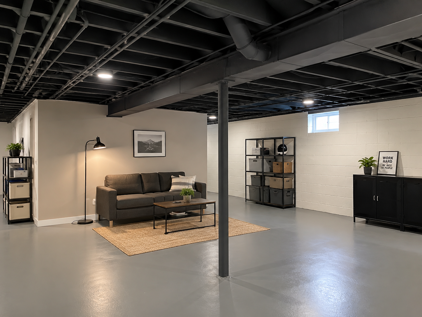 Unfinished Basement Ideas 1