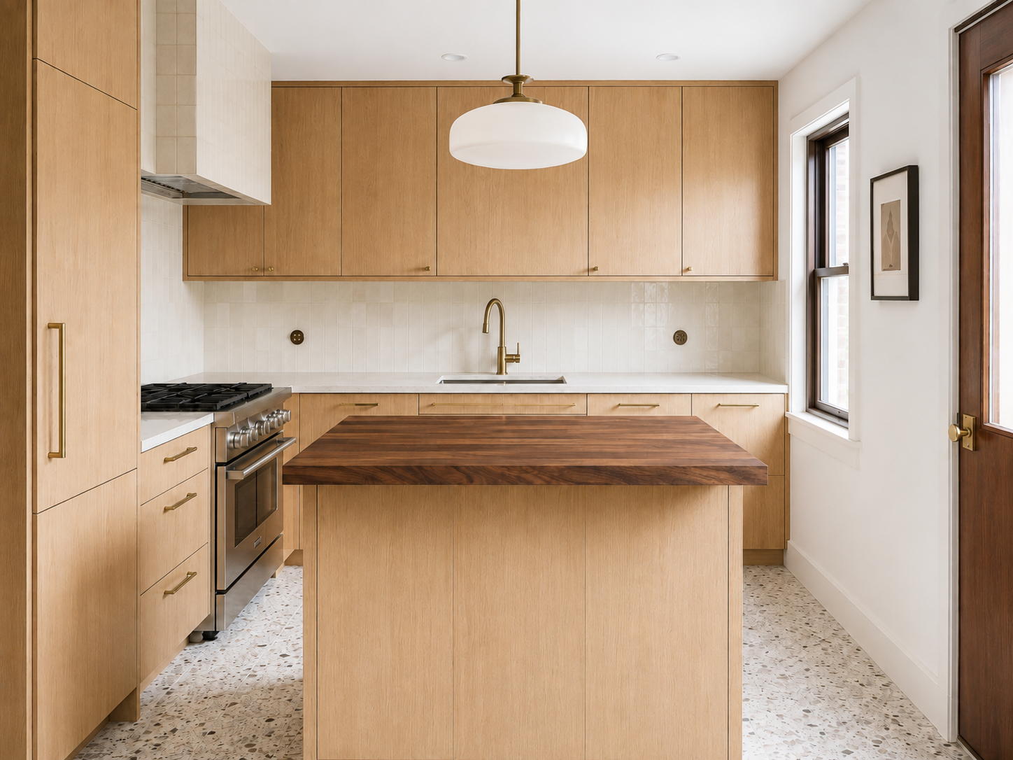 Walnut Butcher Block Oak Cabinets
