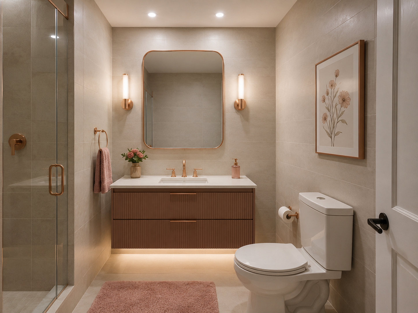 Windowless Bathroom Diverse Lighting