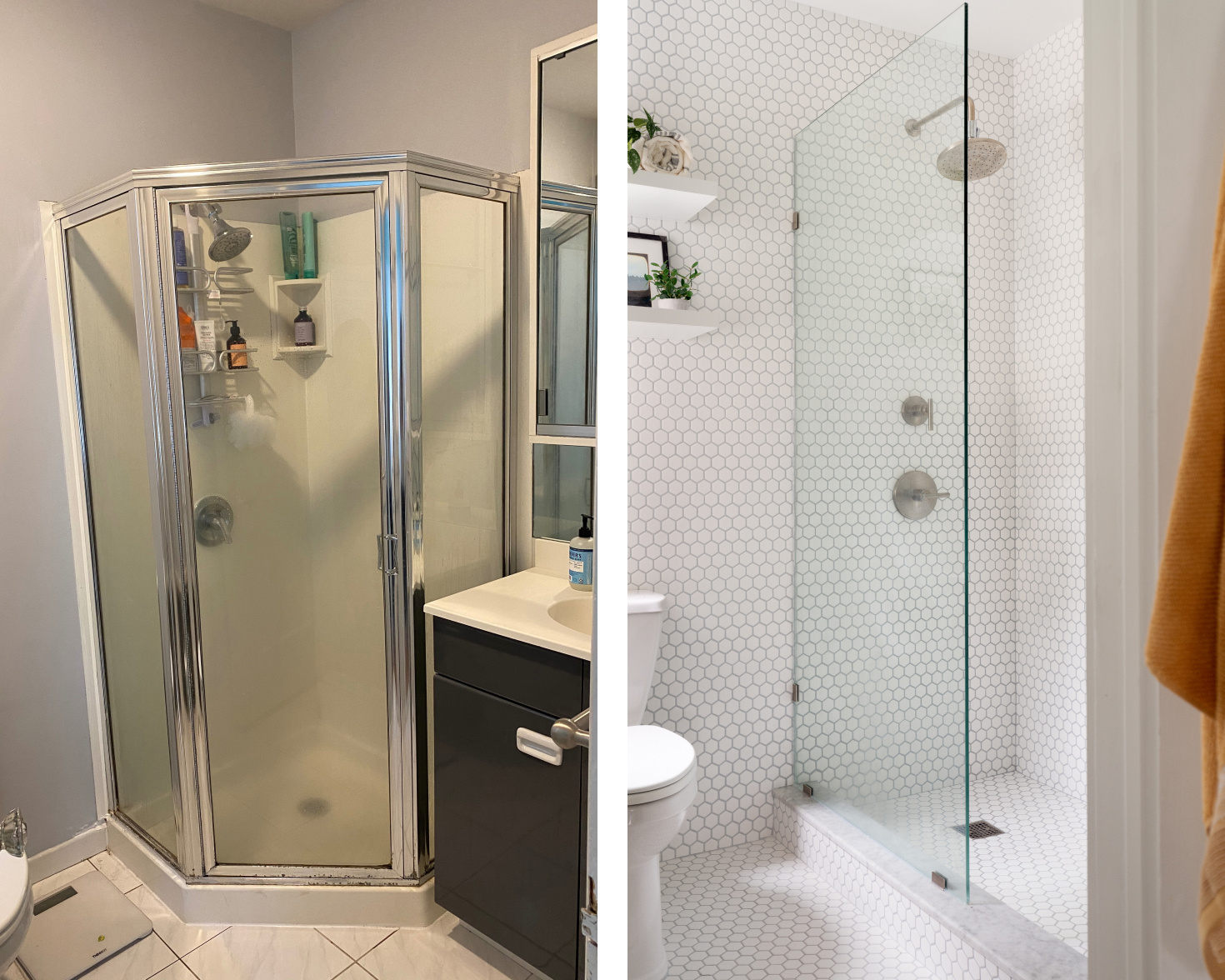 before-and-after-bathroom-remodel-bathroom-white-tile-glass-shower