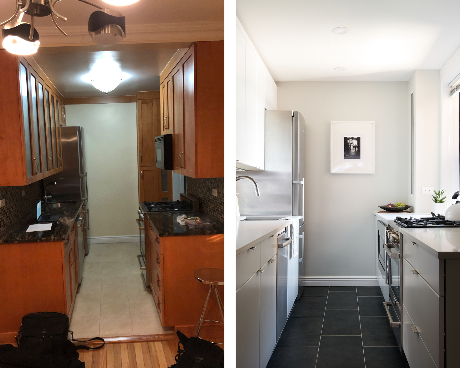 before-after-kitchen-remodel-galley-dark-floors-white