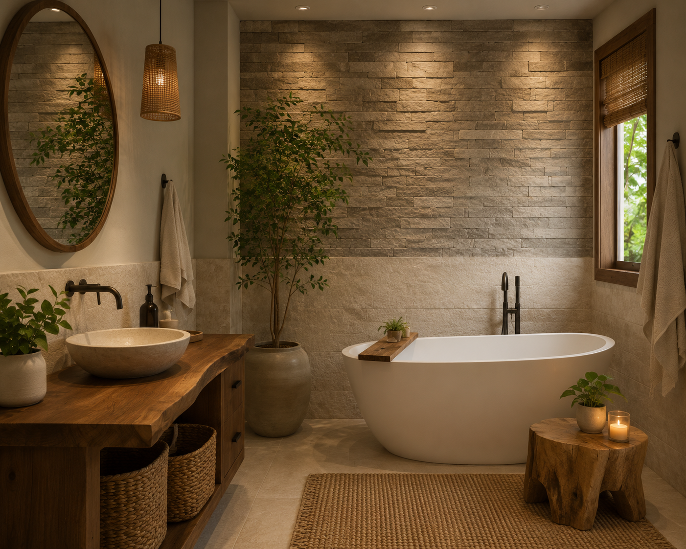 Texturized Bathroom Walls 13