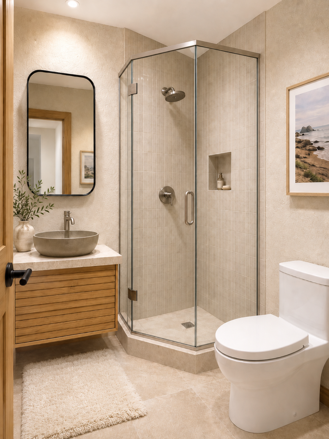 Texturized Bathroom Walls 8