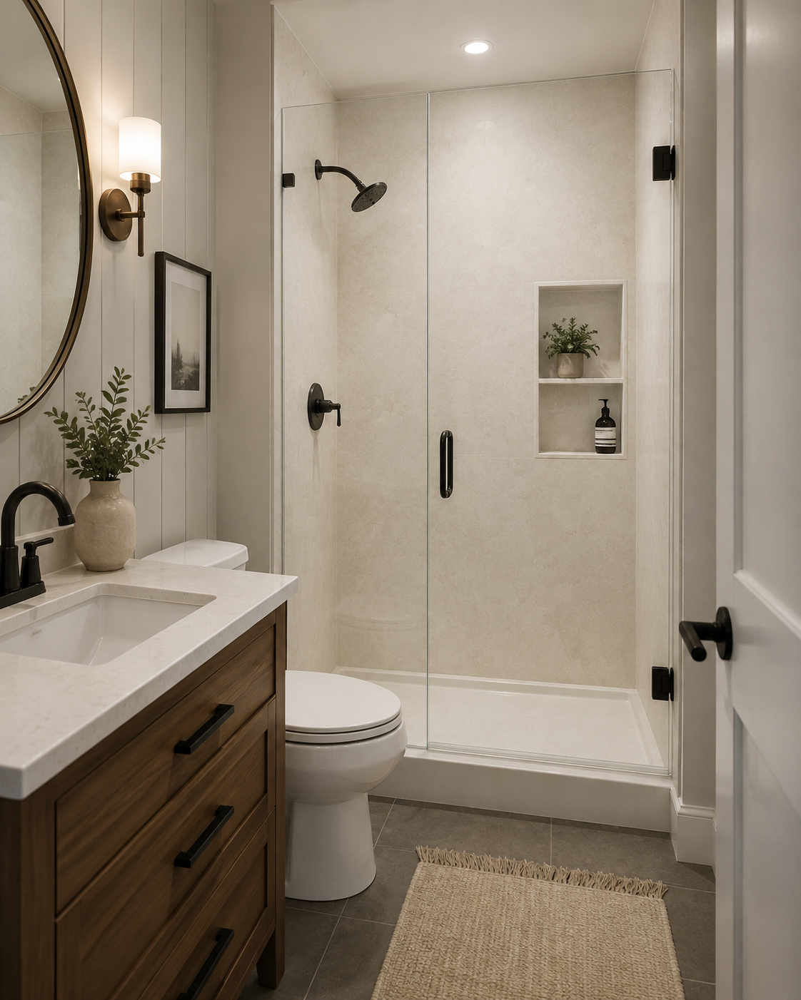 solid-surface shower wall panels