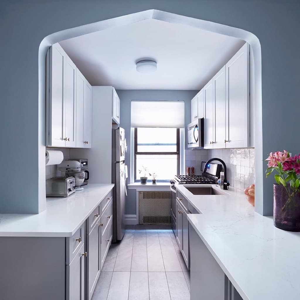 Kitchen with new stone countertops